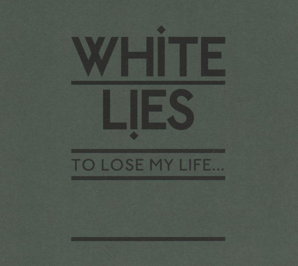 White Lies To Lose My Life - Online Exclusive UK CD album (CDLP) 1793239