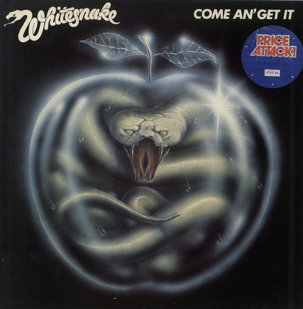 Whitesnake Come An' Get It - Price Attack! Stickered UK vinyl LP album (LP record) LBG30327