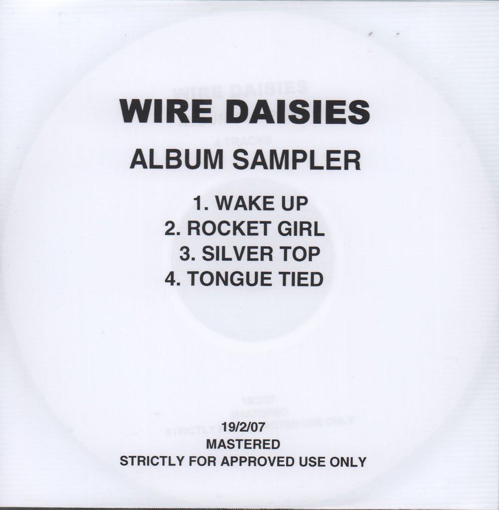 Wire Daisies Wire Daises: Album Sampler UK Promo CD-R acetate CD-R