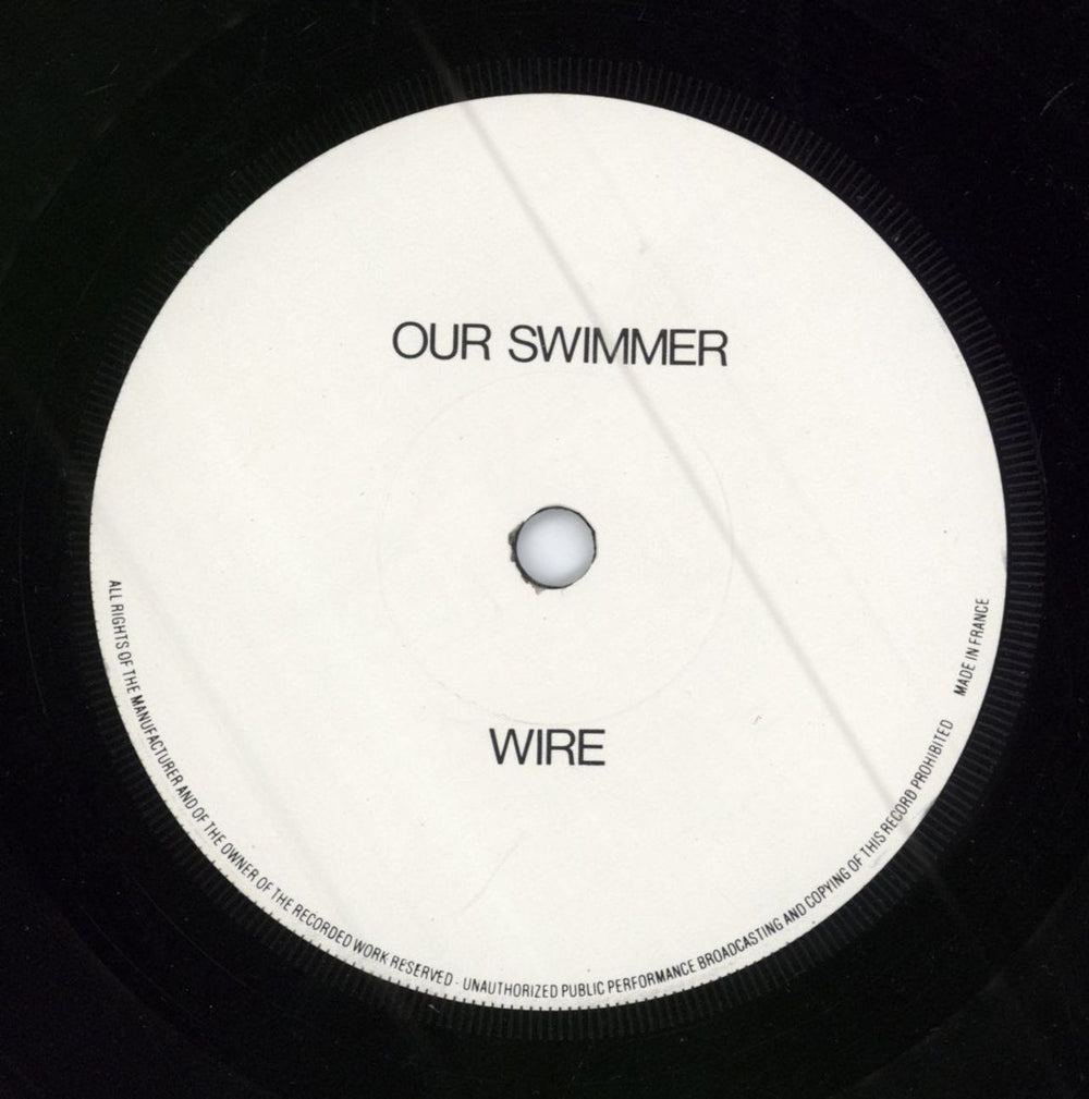 Wire Our Swimmer UK 7" vinyl single (7 inch record / 45)