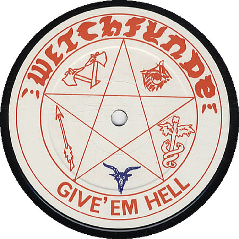 Witchfynde Give 'Em Hell UK vinyl LP album (LP record) WITLPGI332620