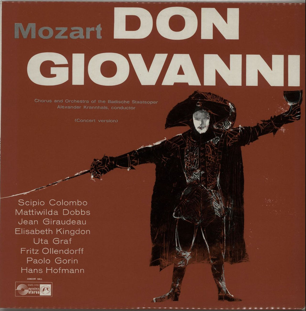 Wolfgang Amadeus Mozart Don Giovanni UK vinyl LP album (LP record) SMSA2492