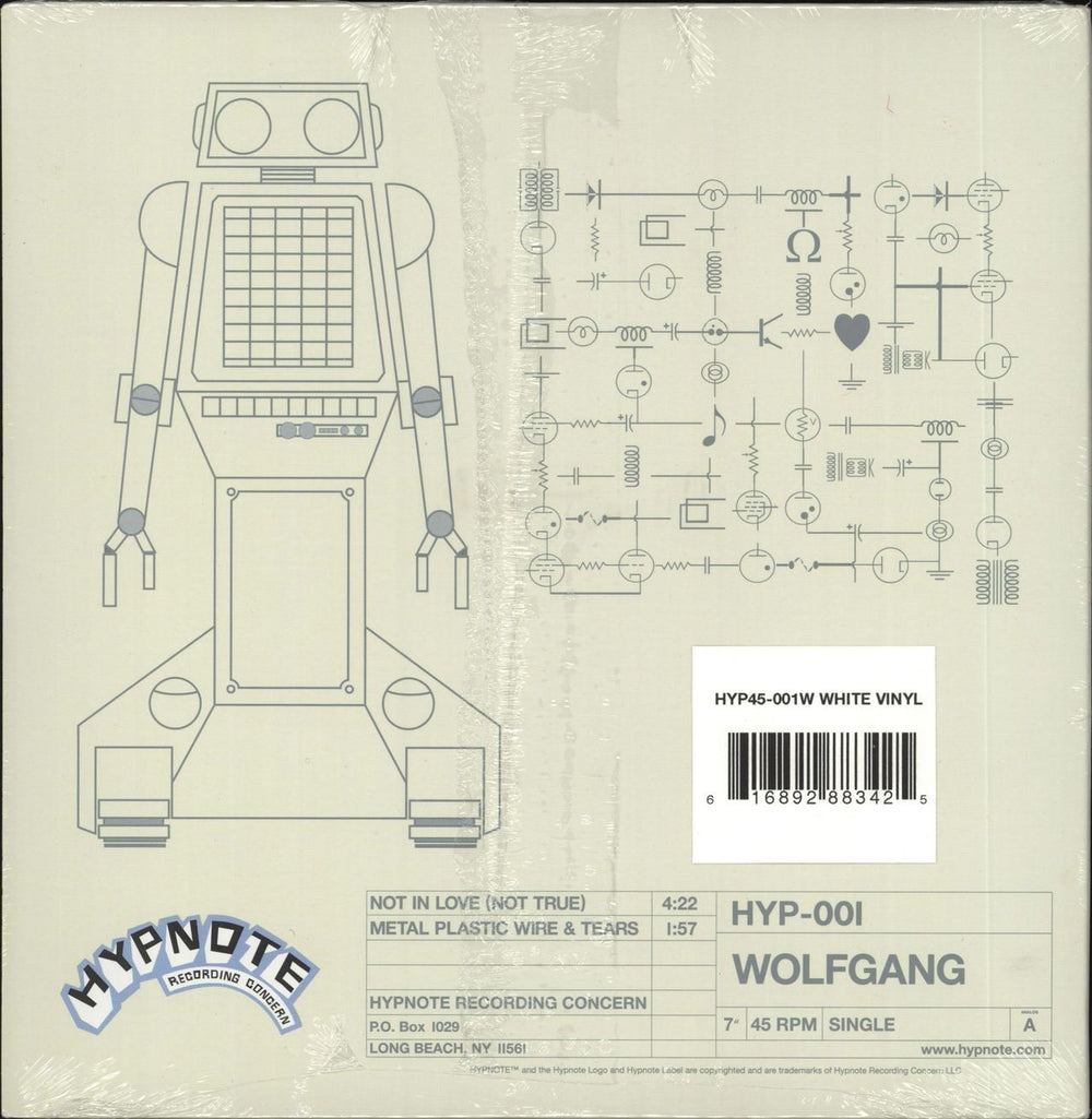 Wolfgang Not In Love (Not True) - White Vinyl US 7" vinyl single (7 inch record / 45) WBY07NO708708