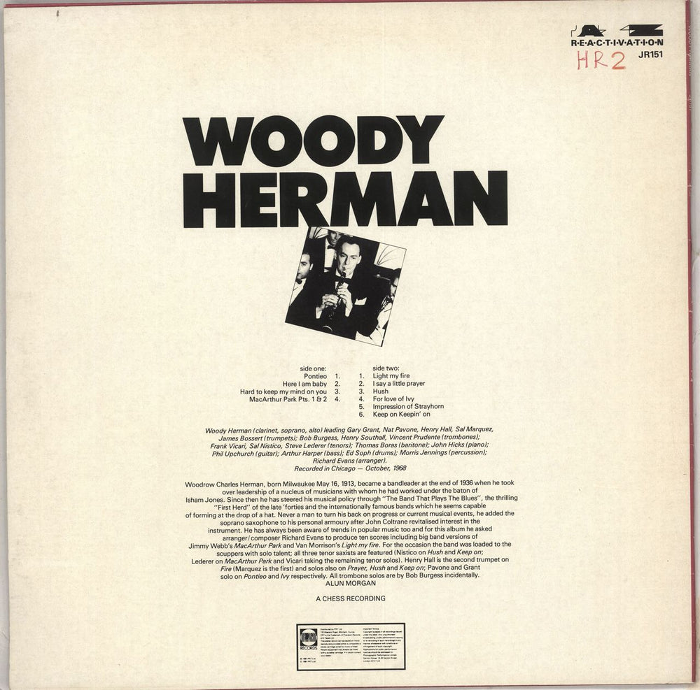 Woody Herman Woody Herman UK vinyl LP album (LP record)